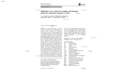 Application of zero valent iron coupling with biological process for wastewater treatment: a review